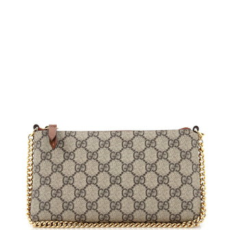 Gucci Chain Wristlet Wallet (Outlet) GG Coated Canvas