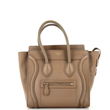 Celine Luggage Bag Smooth Leather Micro