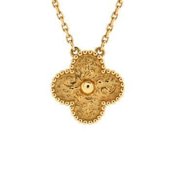 Van Cleef & Arpels Vintage Alhambra Pendant Necklace 18K Yellow Gold