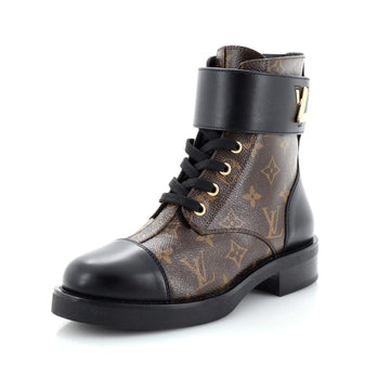 Louis Vuitton Women's Wonderland Flat Ranger Boots Monogram Canvas and Leather