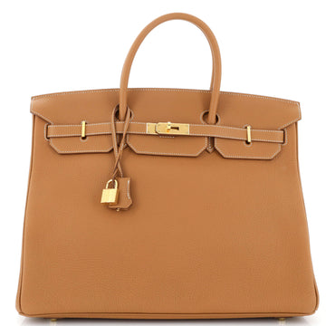 Hermes Birkin Handbag Brown Togo with Gold Hardware 40