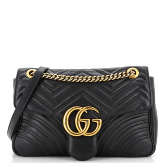 Gucci GG Marmont Flap Bag Matelasse Leather Medium