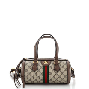 Gucci Ophidia Boston Bag GG Coated Canvas Small