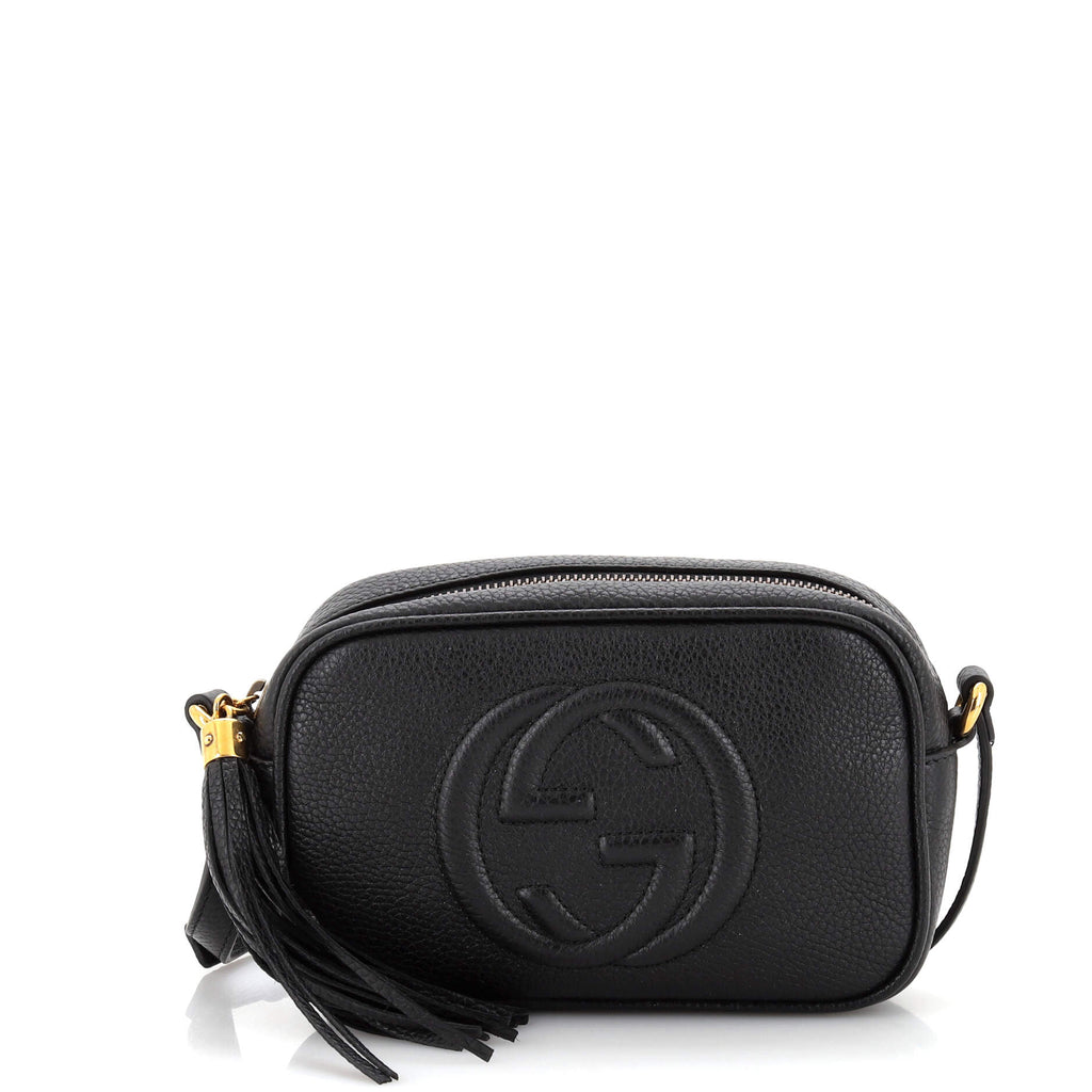 Gucci Soho Disco Crossbody Bag Leather Mini Black 2772761