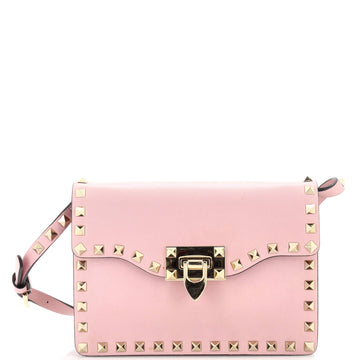 Valentino Garavani Rockstud Flip Lock Flap Bag Leather Small