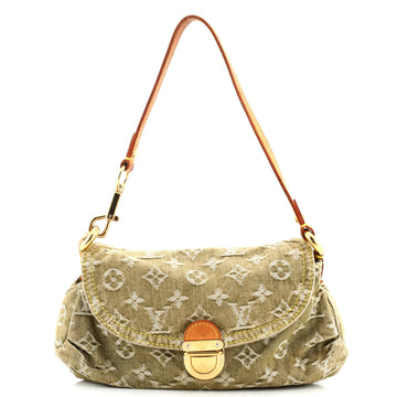Louis Vuitton Pleaty Handbag Denim Mini