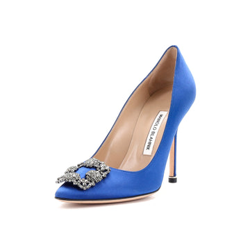 Manolo Blahnik Women's Hangisi Pumps Satin 105