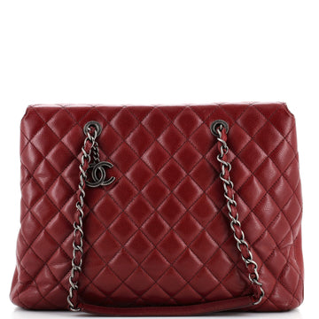 Chanel City Shopping Tote Quilted Caviar Large