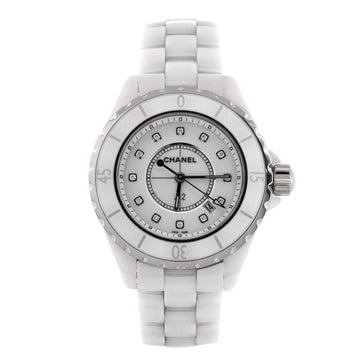 Chanel J12 Quartz Watch Ceramic and Stainless Steel with Diamond Markers 33