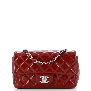 Chanel Classic Single Flap Bag Quilted Patent Mini