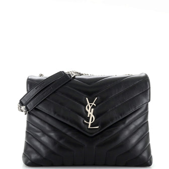 Saint Laurent Loulou Shoulder Bag Matelasse Chevron Leather Medium
