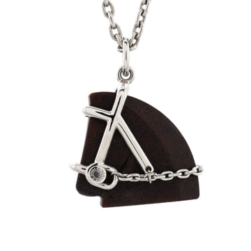 Hermes Cheval Pendant Necklace Metal with Vulcanium