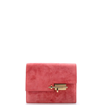 Hermes Verrou Clutch Doblis Suede