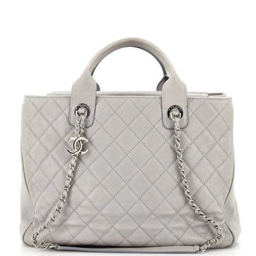 Chanel Urban Companion Top Handle Shopping Tote Quilted Caviar Large