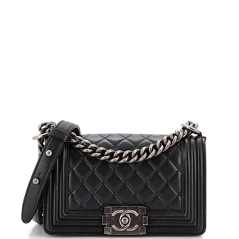 Chanel Boy Flap Bag Quilted Lambskin Small