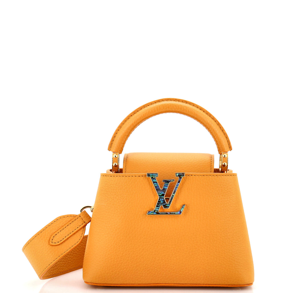 Louis Vuitton Capucines Bag Leather Mini Orange 2775881