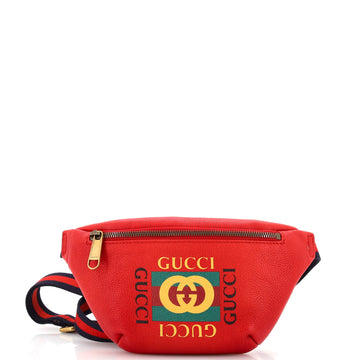 Gucci Logo Belt Bag Printed Leather Small