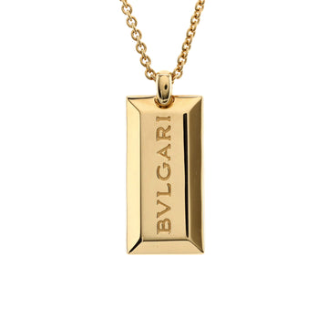 Bvlgari Ingot Bar Pendant Necklace 18K Yellow Gold