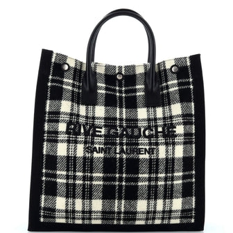 Saint Laurent Rive Gauche Shopper Tote Printed Wool Tall