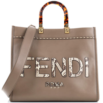 Fendi Sunshine Shopper Tote Leather Medium