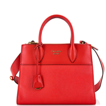 Prada Paradigme Tote Saffiano with City Calf Mini