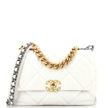 Chanel 19 Flap Bag Quilted Leather Large