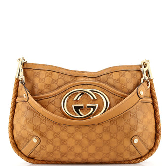 Gucci Britt Shoulder Bag Guccissima Leather Large