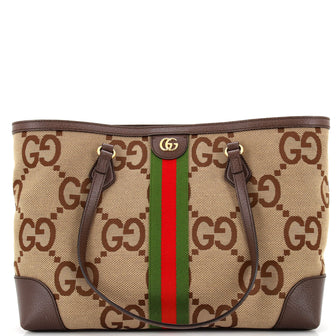 Gucci Ophidia Shopping Tote Jumbo GG Canvas Medium