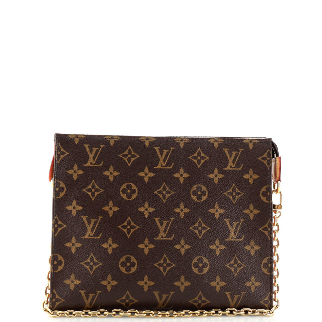 Louis Vuitton Toiletry Pouch on Chain Monogram Canvas Brown 2778451