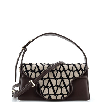 Valentino Garavani Le Grand Deuxieme Shoulder Bag Iconographe Canvas and Leather
