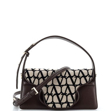 Valentino Garavani Le Grand Deuxieme Shoulder Bag Iconographe Canvas and Leather