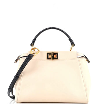 Fendi Peekaboo Bag Leather with Python Mini
