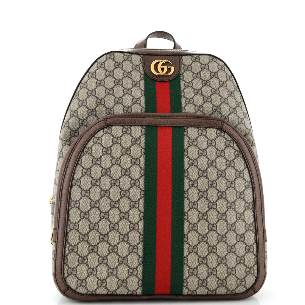 Gucci Ophidia Backpack GG Coated Canvas Medium Brown 2778871 display picture 3