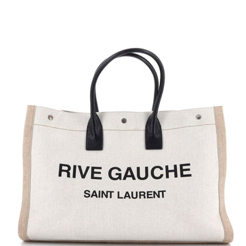 Saint Laurent Rive Gauche Shopper Tote Canvas Large