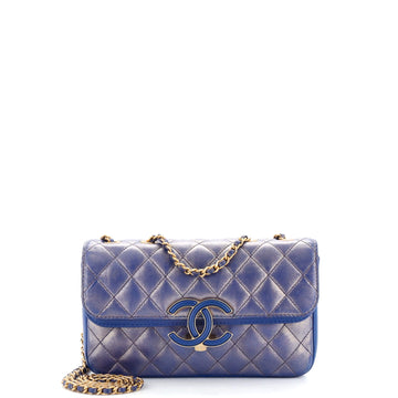 Chanel CC Chic Double Flap Bag Quilted Lambskin Small