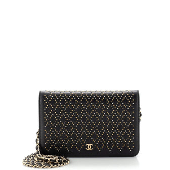 Chanel Wallet on Chain Studded Leather