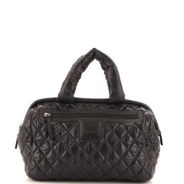 Chanel Coco Cocoon Bowling Bag Quilted Printed Nylon Medium