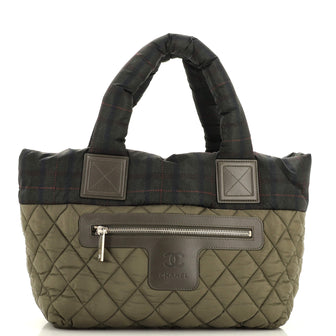 Chanel Coco Cocoon Reversible Tote Quilted Printed Nylon Small