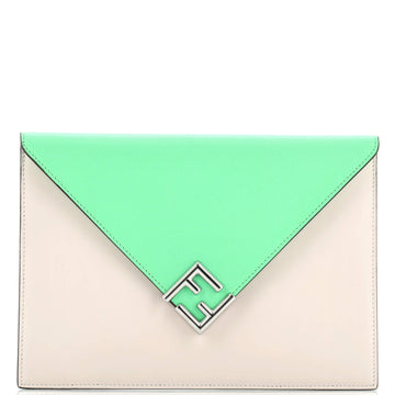 Fendi F is Fendi Envelope Flat Pouch Leather Large