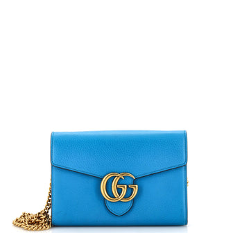 Gucci GG Marmont Chain Wallet Leather Mini