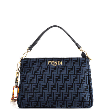 Fendi O'Lock Zip Shoulder Bag Zucca Chenille