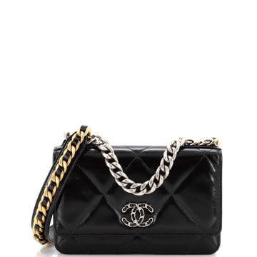 Chanel 19 Wallet on Chain Quilted Glazed Calfskin