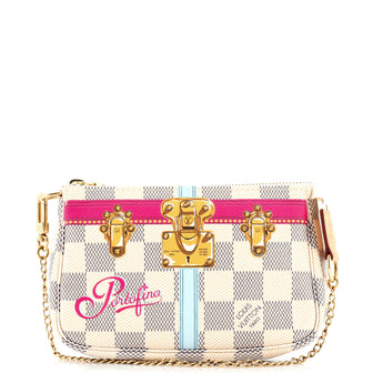 Louis Vuitton Pochette Accessoires Limited Edition Cities Damier Summer Trunks Mini