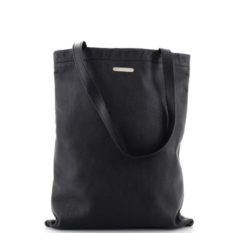 Saint Laurent Flat Shopper Tote Leather Tall