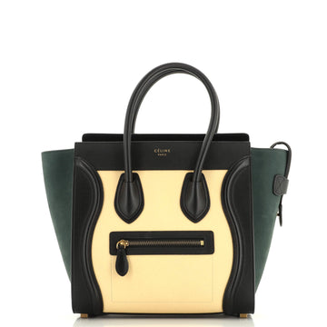 Celine Tricolor Luggage Bag Leather Micro
