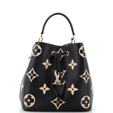 Louis Vuitton NeoNoe Handbag Bicolor Monogram Empreinte Giant MM