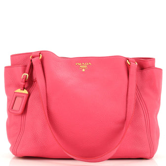 Prada Side Pocket Tote Vitello Daino Medium