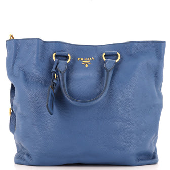 Prada Convertible Shopper Tote Vitello Daino Large