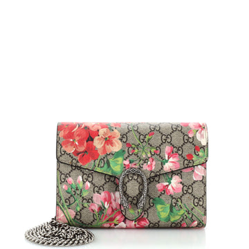 Gucci Dionysus Chain Wallet Blooms Print GG Coated Canvas Small