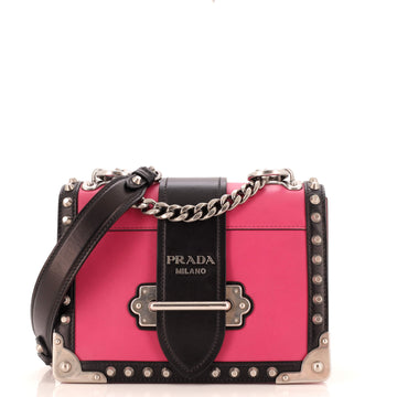 Prada Cahier Crossbody Bag Studded City Calf Small